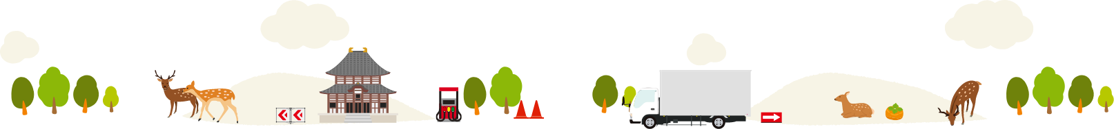 奈良とトラックドライバーのイメージ